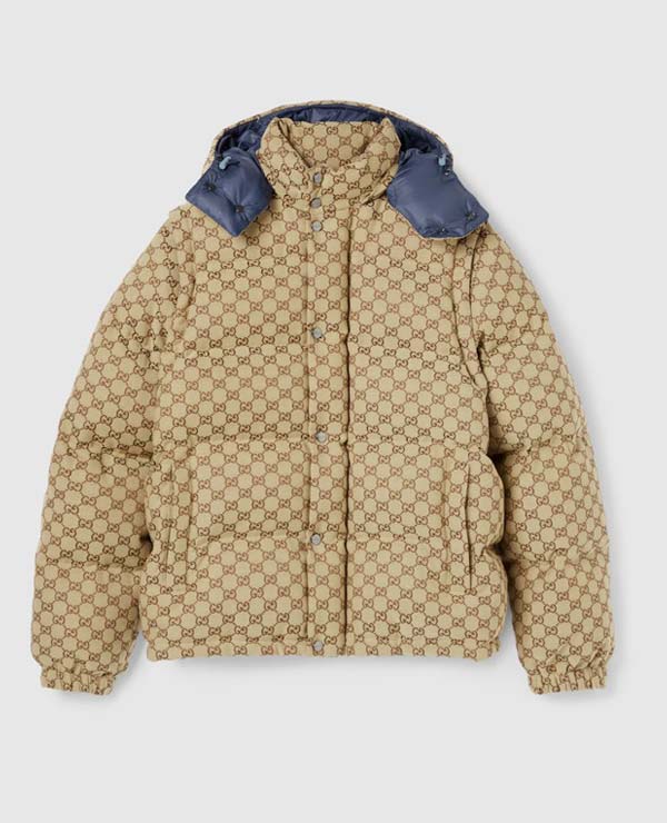 Doudoune en toile GG
