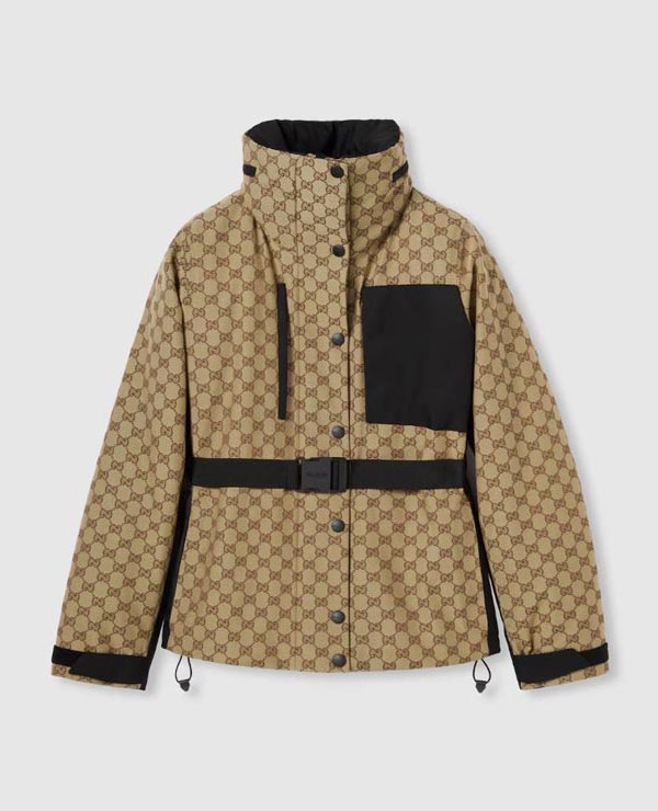 Veste en jacquard de tissu technique GG